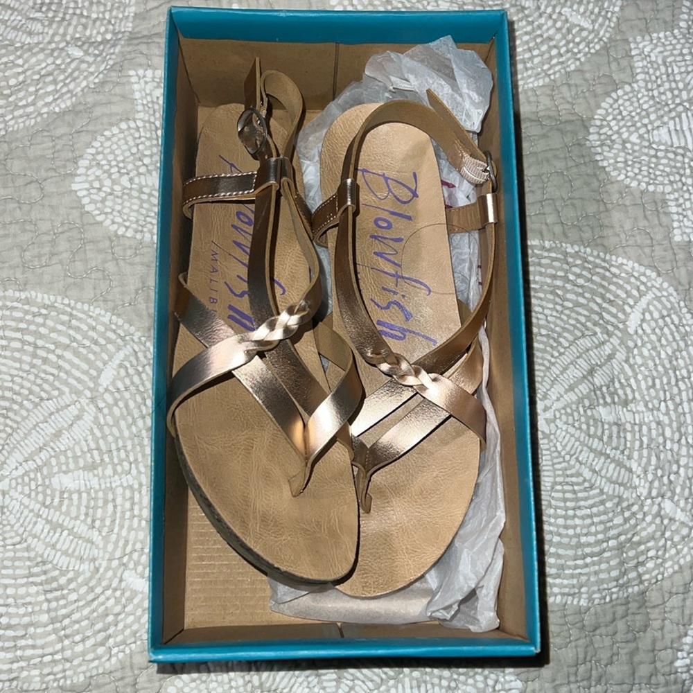 Blowfish Rose Gold Sandals